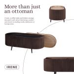 coffee table storage ottoman velvet padded blanket box bench irene brown