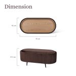 coffee table storage ottoman velvet padded blanket box bench irene brown