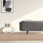 coffee table storage ottoman velvet padded blanket box bench irene grey