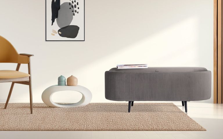 coffee table storage ottoman velvet padded blanket box bench irene grey