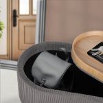 coffee table storage ottoman velvet padded blanket box bench irene grey