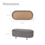 coffee table storage ottoman velvet padded blanket box bench irene grey