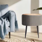side table storage ottoman velvet padded stool vanity footstool cleo grey