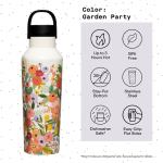 corkcicle sport canteen 600ml rifle paper garden party cream