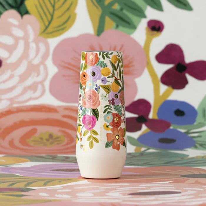 corkcicle stemless flute 207ml rifle paper garden party cream corkcicle stemless flute 207ml rifle paper garden party cream