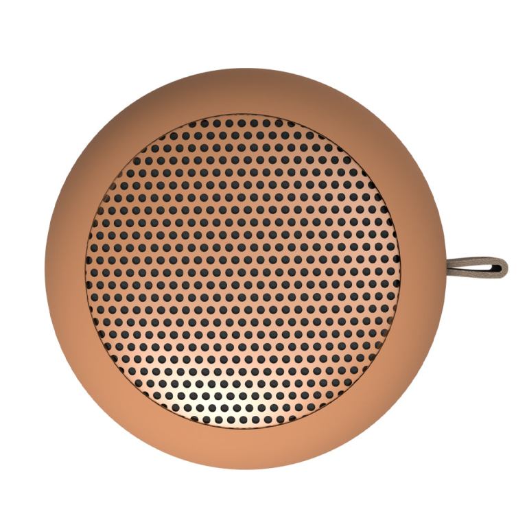 kreafunk alight bluetooth speaker waffle orange