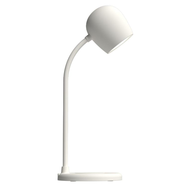 kreafunk ellie lamp w/ qi charger and bluetooth speaker white