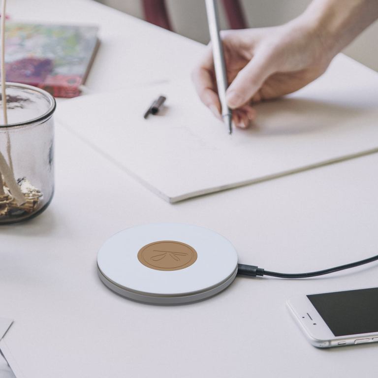 kreafunk wicharge 2 wireless qi charger 15w moon grey