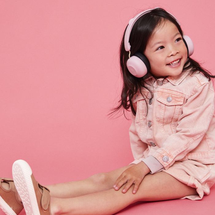 kreafunk kids buzz junior bluetooth headphones dusty rose