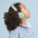 kreafunk kids buzz junior bluetooth headphones dusty green