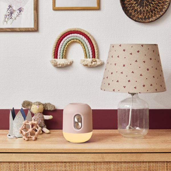 kreafunk kids glowie bluetooth speaker w/ light dusty rose