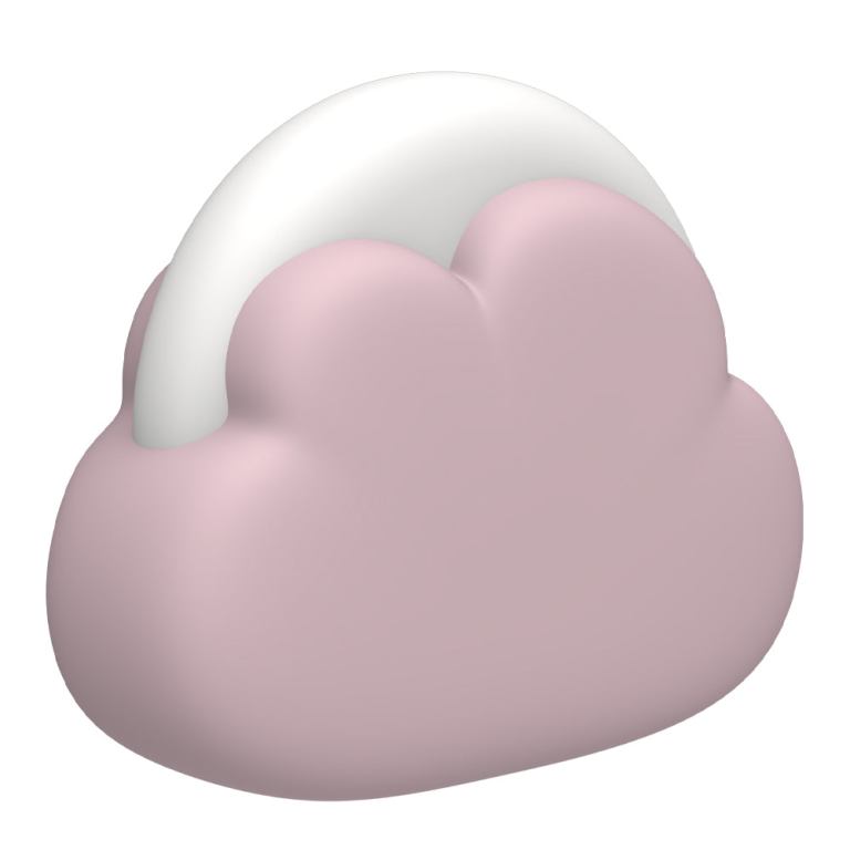 kreafunk kids cloudy lamp dusty rose