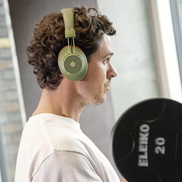 kreafunk abeat qi bluetooth headphones w/ anc urban green