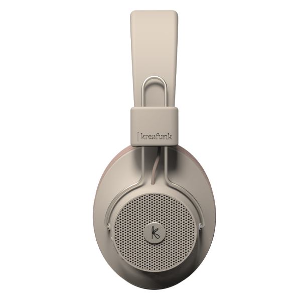kreafunk abeat qi bluetooth headphones w/ anc ivory sand