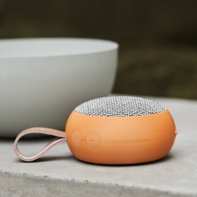 kreafunk ago 2 fabric bluetooth speaker dusty orange
