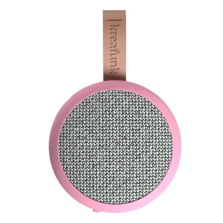 kreafunk ago 2 fabric bluetooth speaker fresh pink