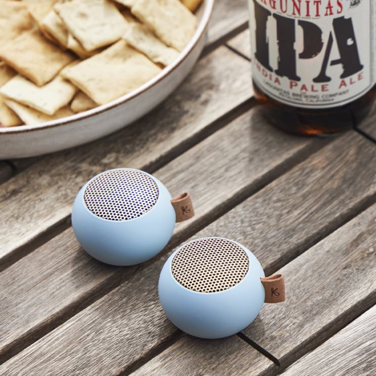kreafunk ago mini bluetooth speaker cloudy blue