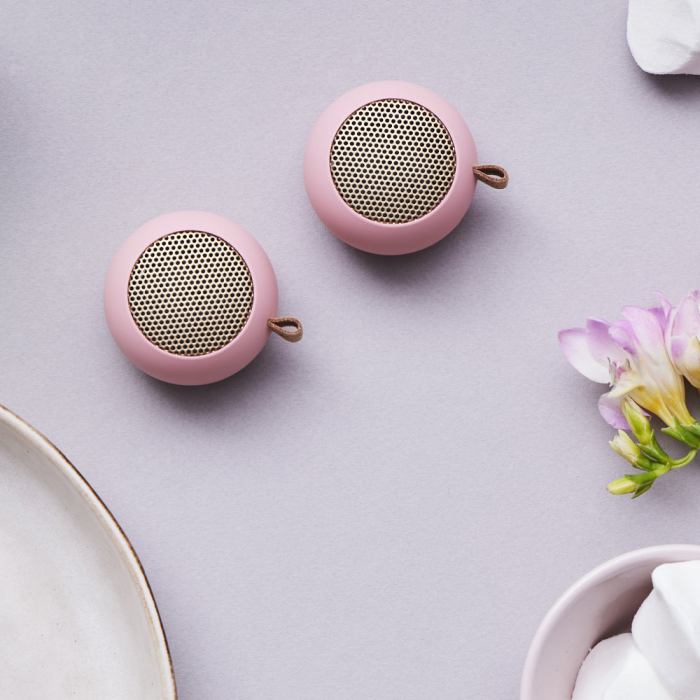 kreafunk ago mini bluetooth speaker fresh pink