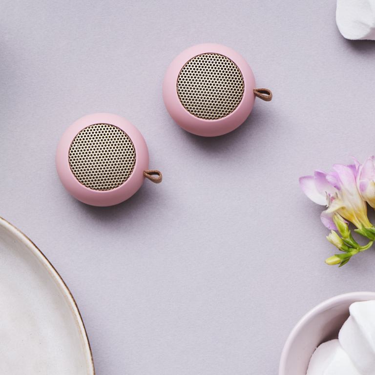kreafunk ago mini bluetooth speaker fresh pink