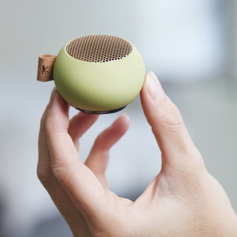kreafunk ago mini bluetooth speaker dusty green