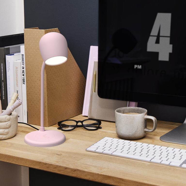 kreafunk ellie lamp w/ qi charger and bluetooth speaker dusty rose kreafunk ellie lamp w/ qi charger and bluetooth speaker dusty rose