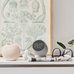 kreafunk bell alarm clock white