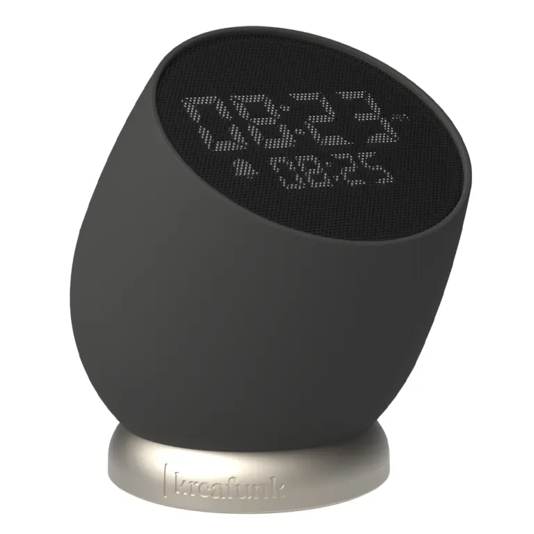 kreafunk bell alarm clock black