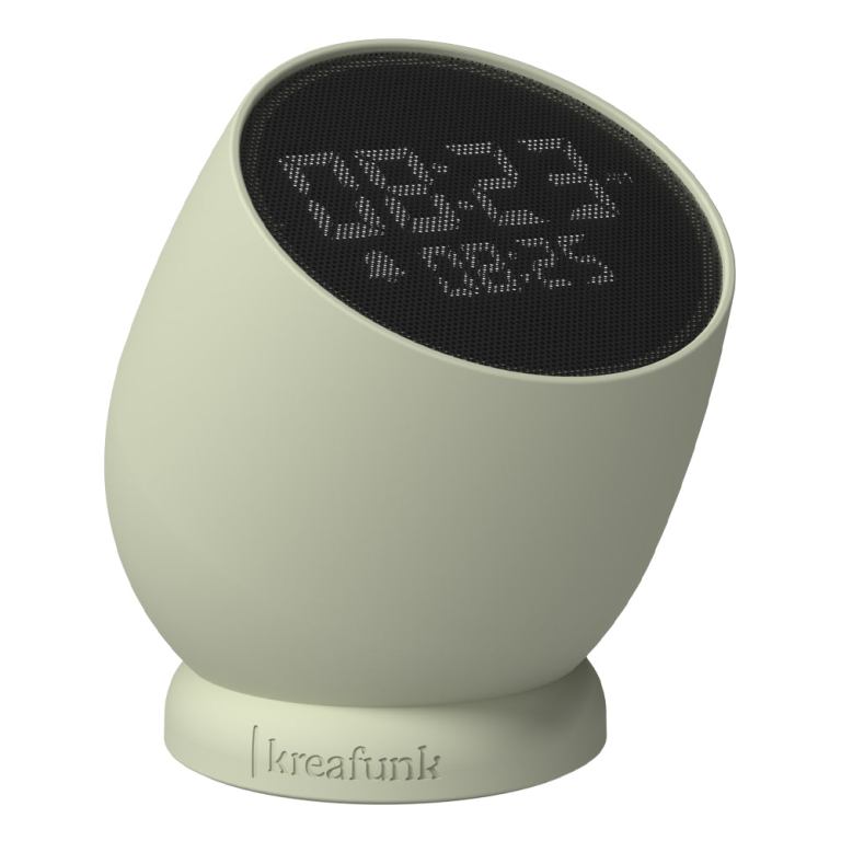kreafunk bell alarm clock dusty olive