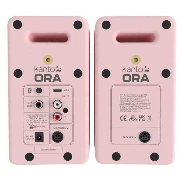 kanto ora 100w powered reference desktop computer speakers with bluetooth 5.0 pink kanto ora 100w powered reference desktop computer speakers with bluetooth 5.0 pink