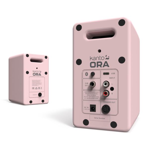 kanto ora 100w powered reference desktop computer speakers with bluetooth 5.0 pink kanto ora 100w powered reference desktop computer speakers with bluetooth 5.0 pink
