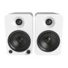 kanto yu4 140w powered bookshelf speakers with bluetooth and phono preamp pair, matte white