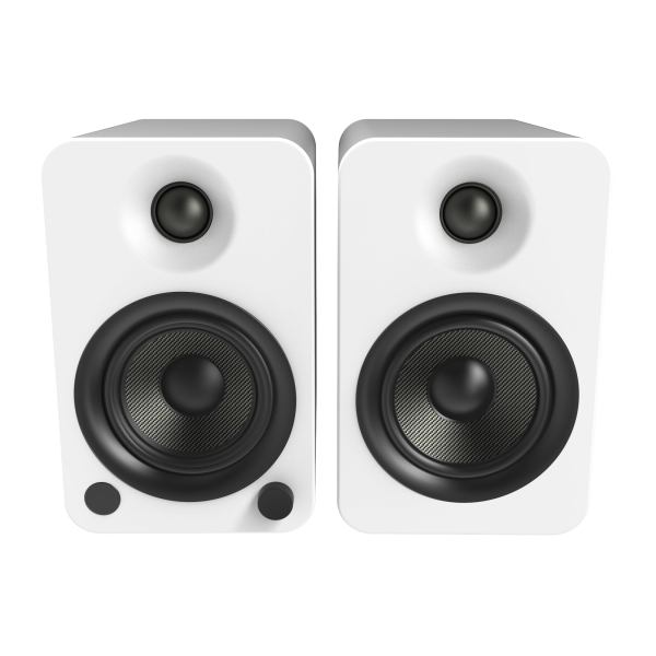 kanto yu4 140w powered bookshelf speakers with bluetooth and phono preamp pair, matte white kanto yu4 140w powered bookshelf speakers with bluetooth and phono preamp pair, matte white