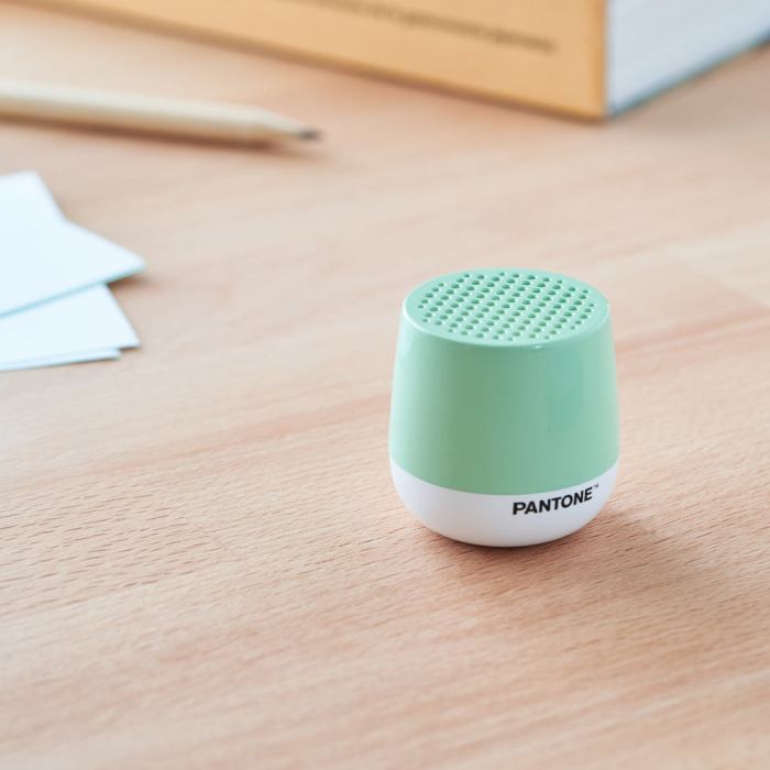 lexon mino+ mini bluetooth speaker pantone green