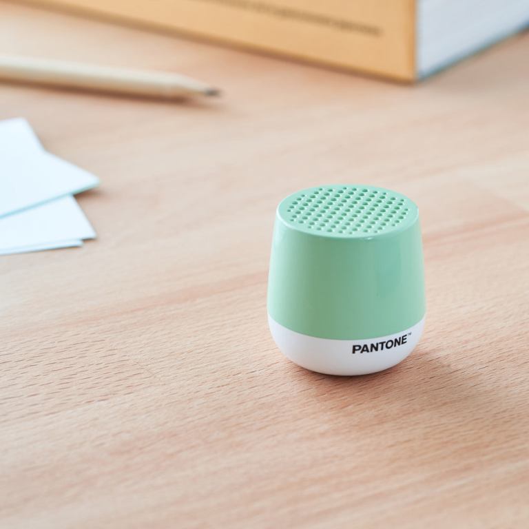 lexon mino+ mini bluetooth speaker pantone green
