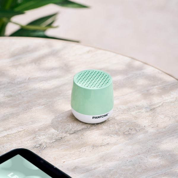 lexon mino+ mini bluetooth speaker pantone green