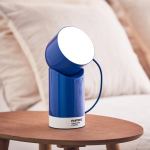 lexon orbe portable led lamp with moving head pantone classic blue