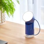 lexon orbe portable led lamp with moving head pantone classic blue