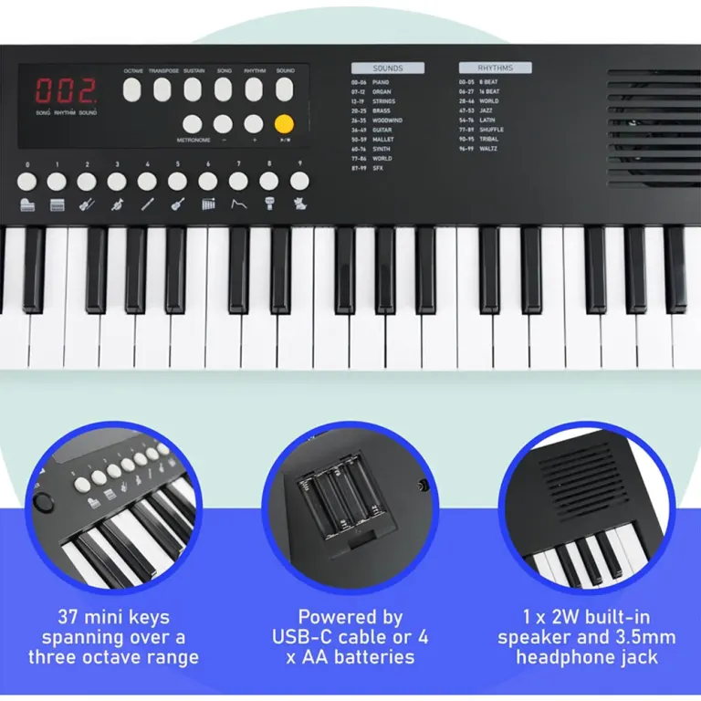 axus mini keyboard 37 key keyboard black axus mini keyboard 37 key keyboard black