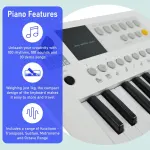 axus mini keyboard 37 key keyboard white