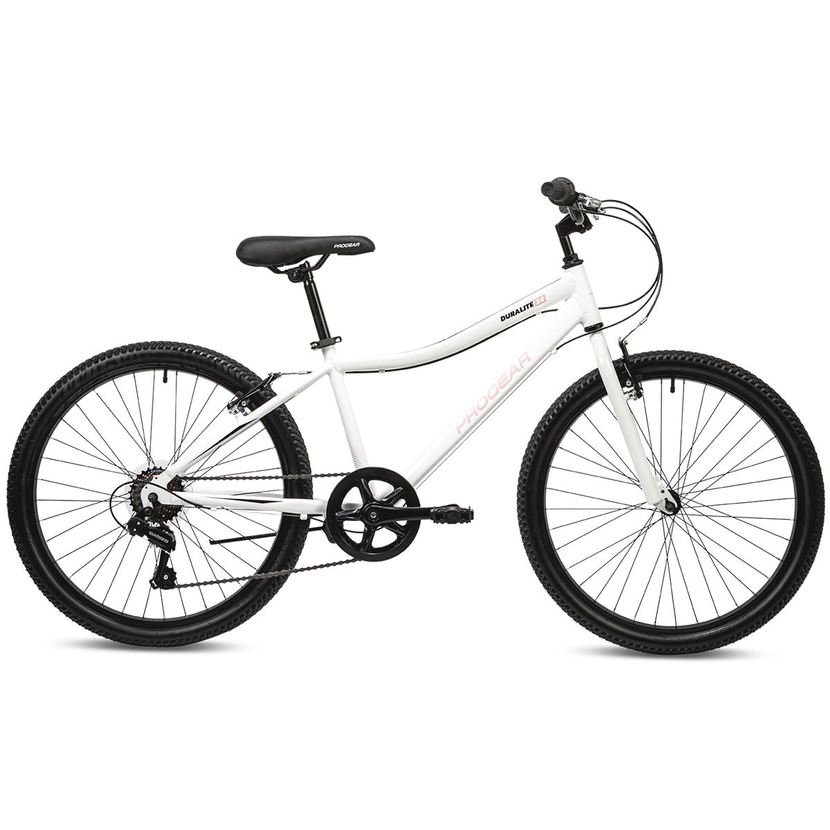 progear duralite 24 girls 7 speed bike pearl white"