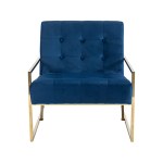 carman arm chair blue velvet