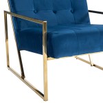 carman arm chair blue velvet
