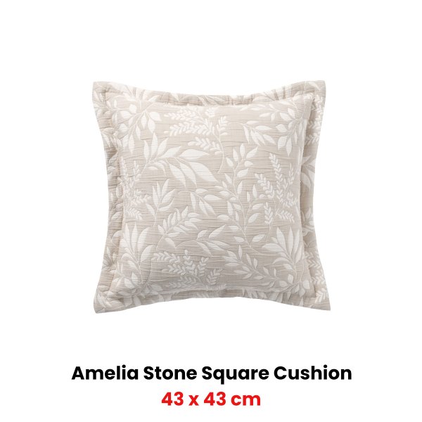 bianca ameila stone square filled cushion 43 x 43cm bianca ameila stone square filled cushion 43 x 43cm