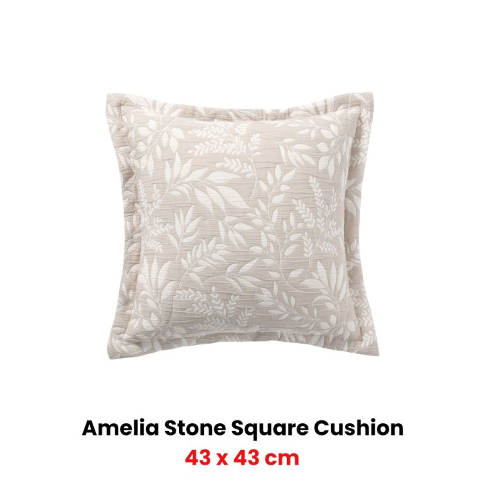 bianca ameila stone square filled cushion 43 x 43cm bianca ameila stone square filled cushion 43 x 43cm