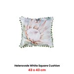 bianca helensvale white velvet square filled cushion 43 x 43cm