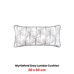 bianca myrtleford grey lumbar oblong filled cushion 30 x 60cm