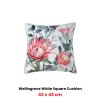 bianca wellingrove white velvet square filled cushion 43 x 43cm