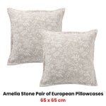 bianca pair of ameila stone european pillowcases 65 x 65cm