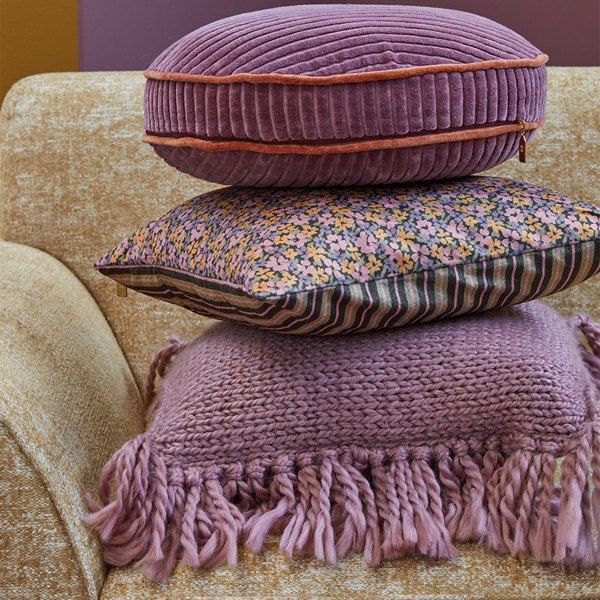 kaat amsterdam jonine lilac square filled cushion 45cm x 45cm
