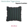 kaat amsterdam viggo green stripe square filled cushion 45cm x 45cm kaat amsterdam viggo green stripe square filled cushion 45cm x 45cm